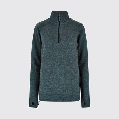 Dubarry Morrisey Windproof Zip Neck Sweater - Dark Pebble