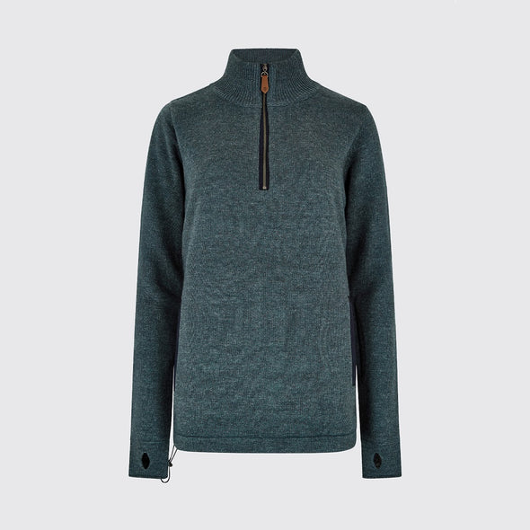 Dubarry Morrisey Windproof Zip Neck Sweater - Dark Pebble