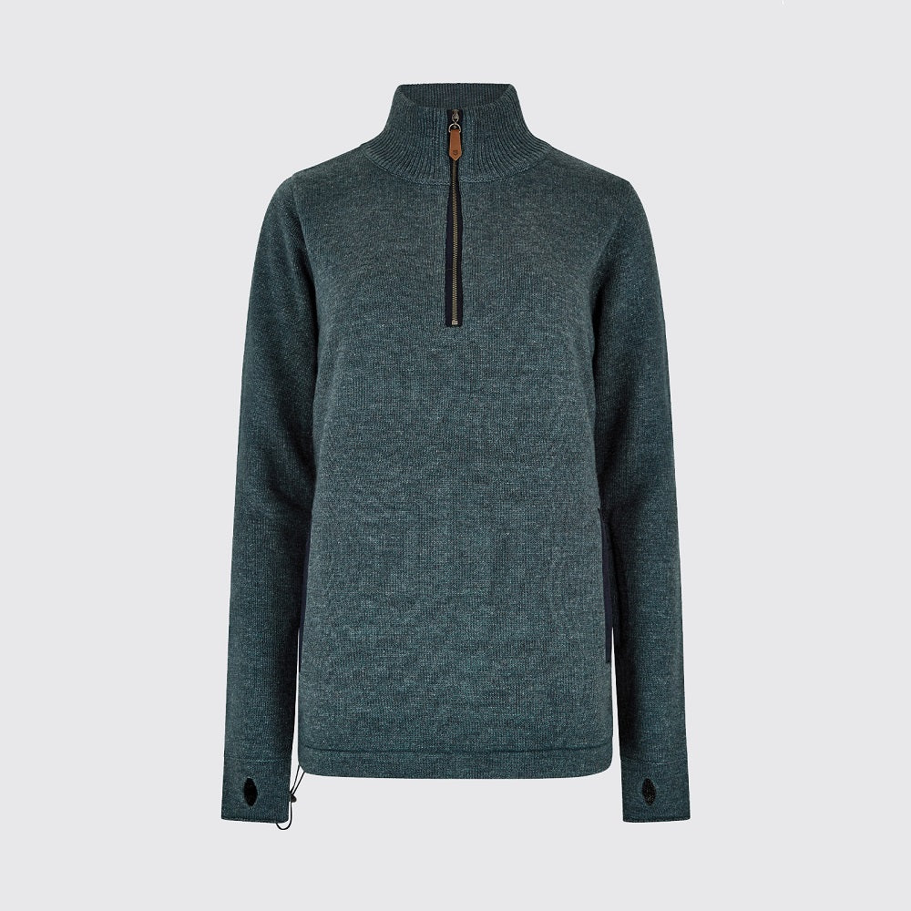Dubarry Morrisey Zip Neck Sweater - Dark Pebble Sweater product image