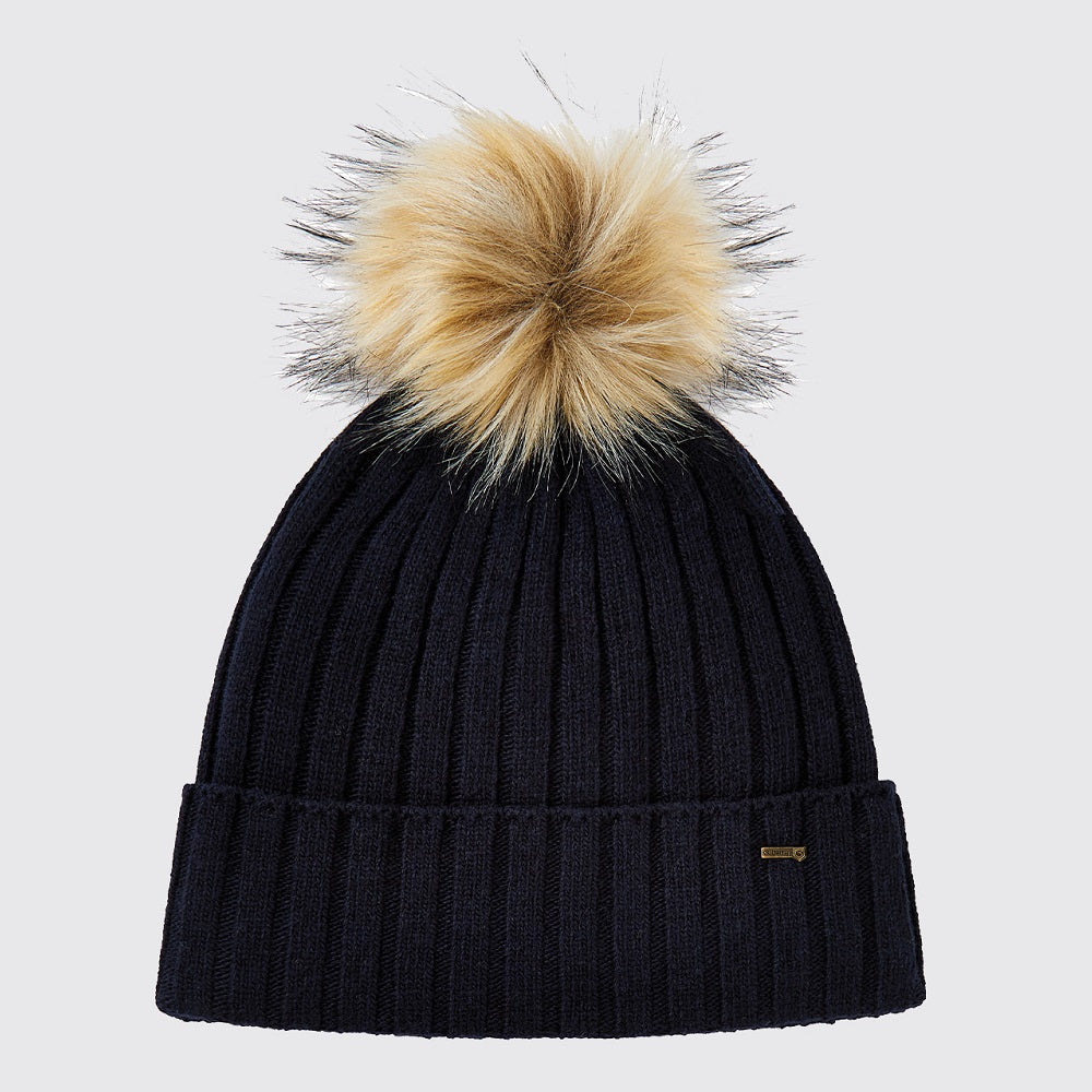 Dubarry Curlew Knitted Hat with bobble - Navy Hat product image