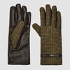 Dubarry Ballycastle Tweed Leather Gloves - Heath Size M