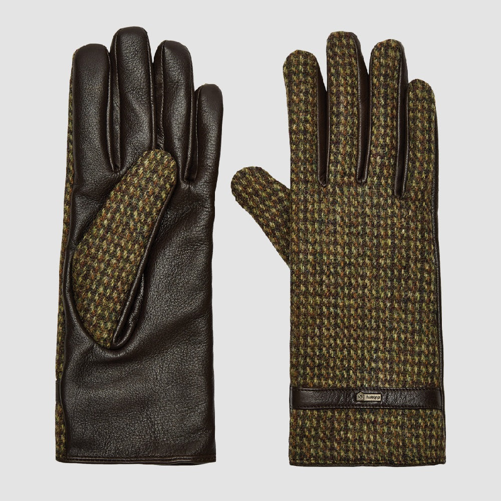 Dubarry Ballycastle Tweed Leather Gloves - Heath Size M Gloves product image