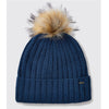 Dubarry Curlew Knitted Hat with bobble - Peacock Blue