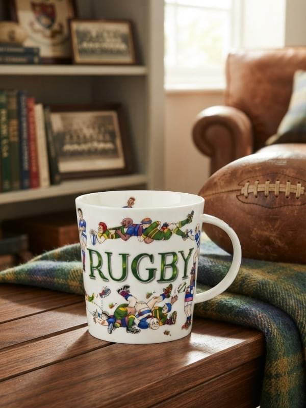 Dunoon Cair Sporting Antics Rugby Mug Tin product image
