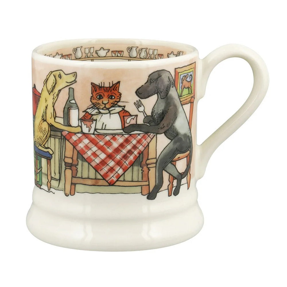 Emma Bridgewater Dog's Dinner Party 1/2 Pint Mug product image with Dog
