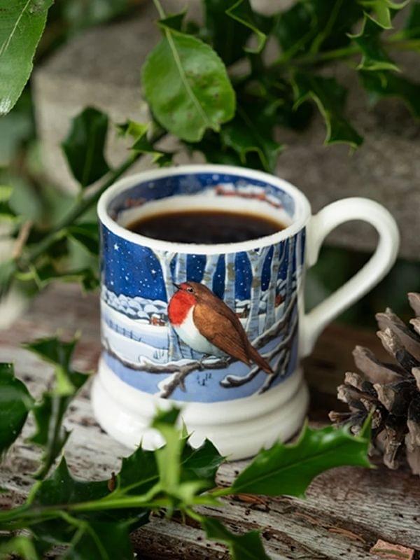 Emma Bridgewater Midnight Robin 1/2 Pint Mug