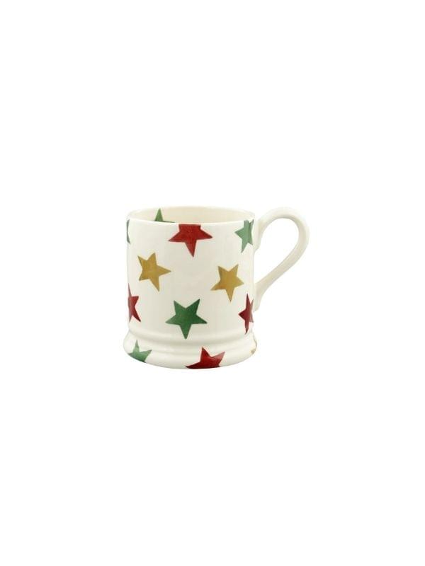  Emma Bridgewater Red, Green & Gold Star 1/2 Pint Mug Best of British NBPT  Cups & Mugs Emma Bridgewater.
