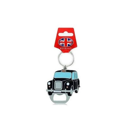 Elgate Black London Taxi Bottle Opener Keyring product image with London