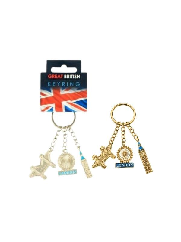 Elgate Big Ben London Eye Tower Bridge Metal Keyring