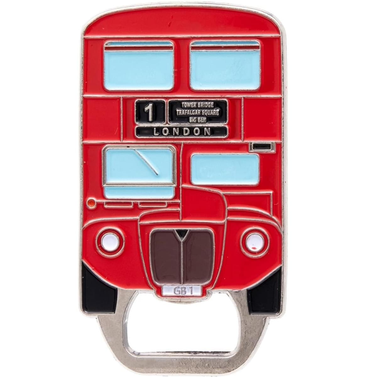 Red London Bus Infill Metal Bottle Opener Magnet product image with London