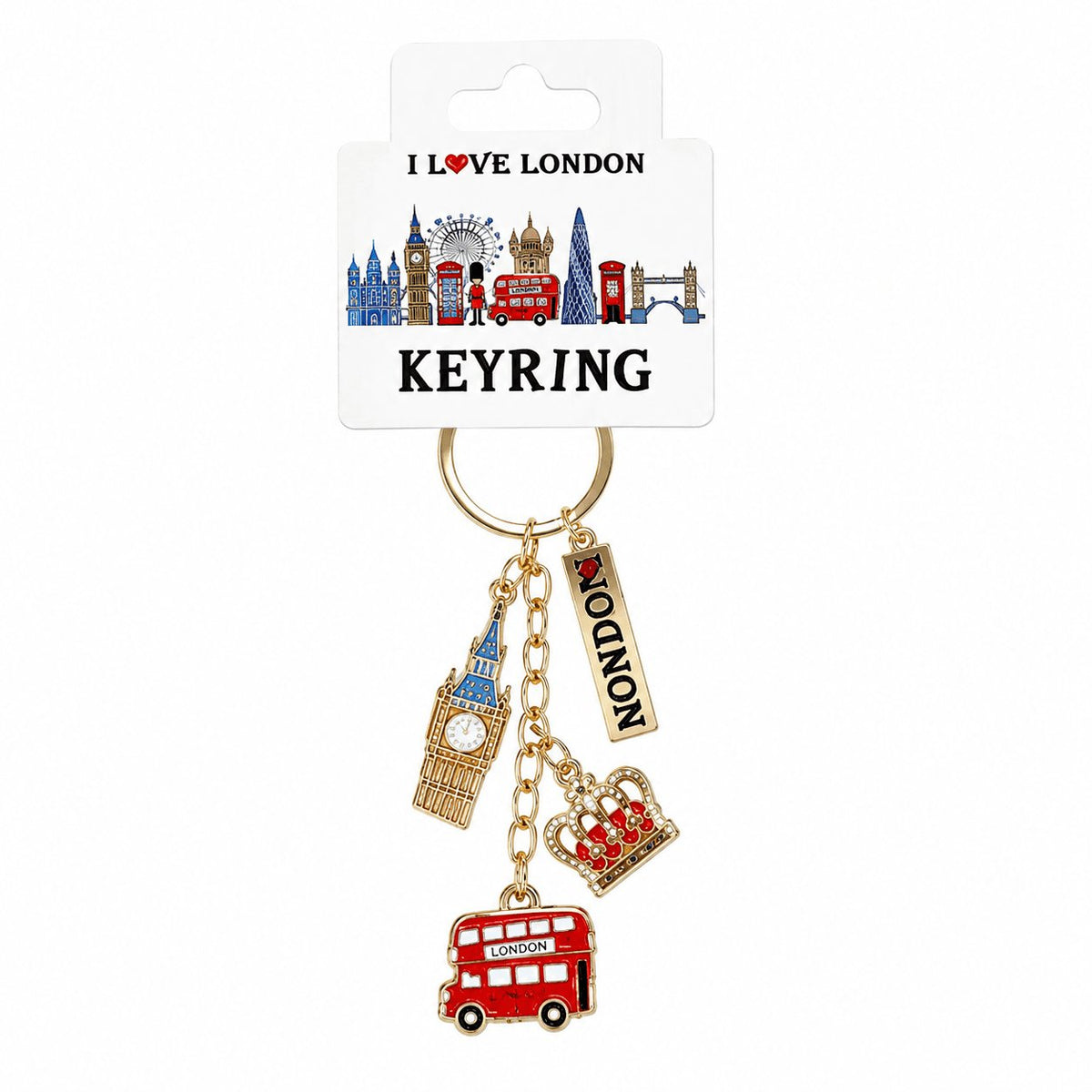 Lovable London Metal Infill Charm Keyring