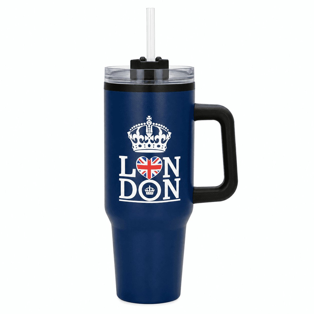 London Crown Heart 800ml Insulated Travel Mug