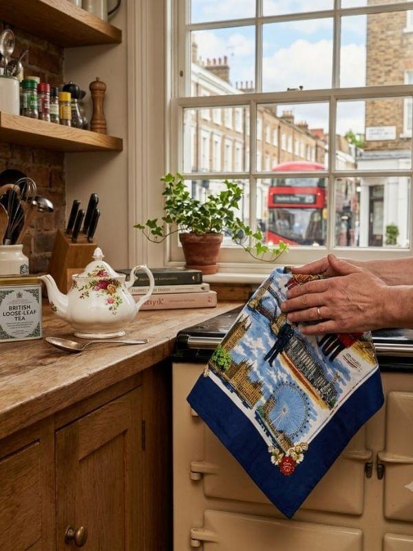 London Blue Tea Towel