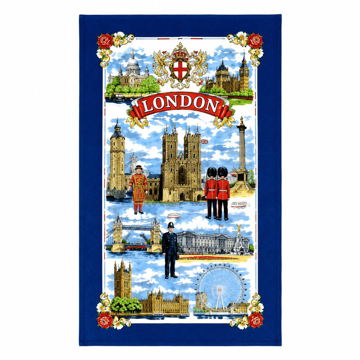 London Blue Tea Towel