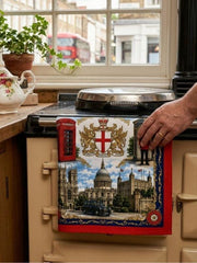 London England Red Tea Towel