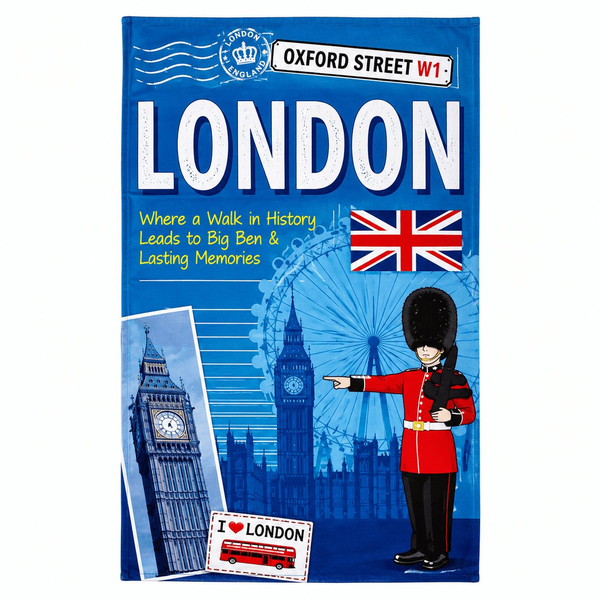 London Scrapbook Tea Towel