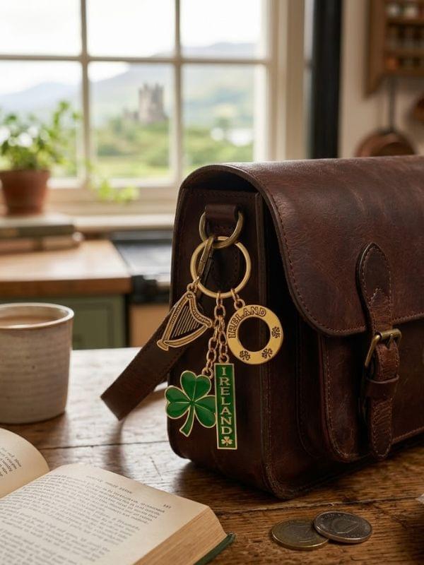 Ireland Harp/Shamrock/Horseshoe Keyring