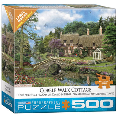 EuroGraphics Cobble Walk Cottage by Dominic Davison 500-Piece Puzzle (Small box)