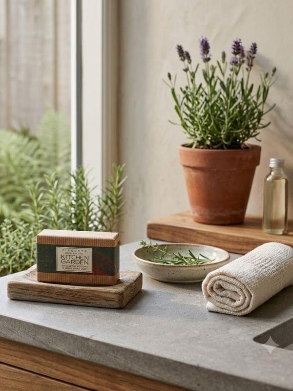 Kitchen Garden Exfoliating Rosemary & Lemon Thyme Soap 85g Soap product image