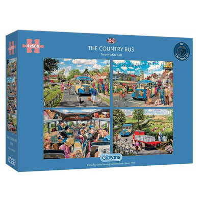 Gibsons The Country Bus Jigsaw Puzzle (4 x 500 Piece)