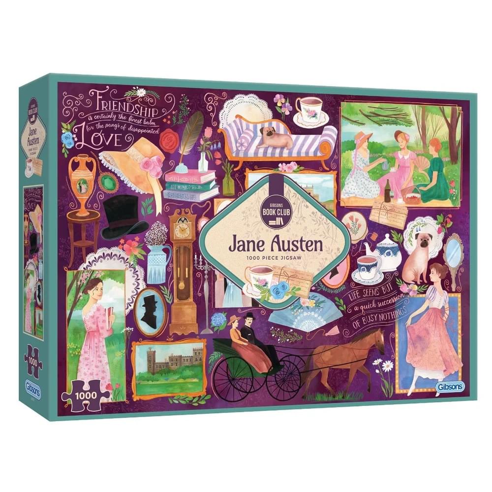 Gibsons Jane Austen Book Club 1000 Piece Jigsaw Puzzle product image with Jigsaw