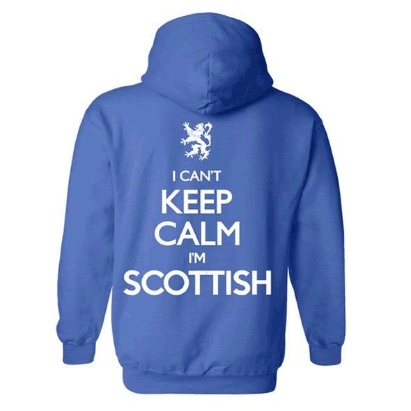Can't Keep Calm I'm Scottish Blue w/White Sweatshirt