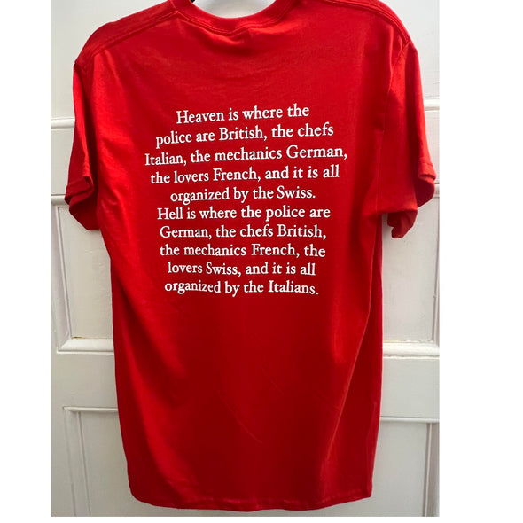 Heaven & Hell Cotton Short Sleeve T-Shirt Red