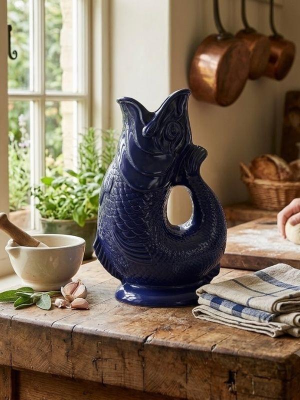 Wade Ceramics Gluggle Jug - Large (Color: Cobalt Blue) product image