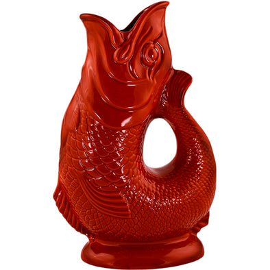 Wade Ceramics Gluggle Jug - Color: Red