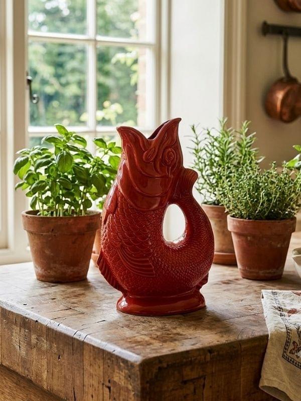 Wade Ceramics Gluggle Jug - Large (Color: Red) product image