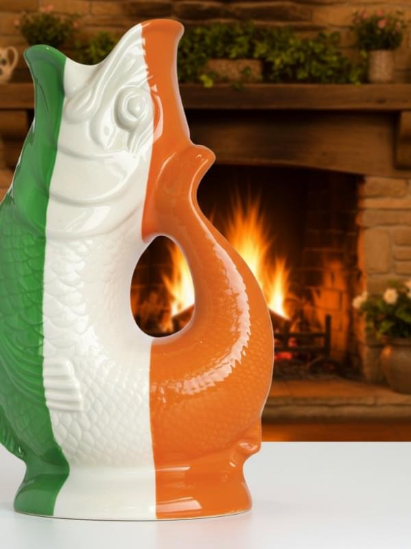 Wade Ceramics Gluggle Jug - Extra Large (Irish Flag) product image with Irish