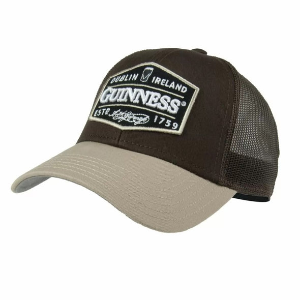 Guinness Trucker Premium Brown Embroidered Patch Cap