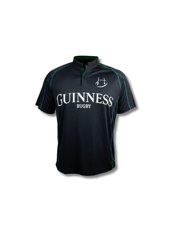 Guinness Black and Green Short Sleeve Rugby Jersey