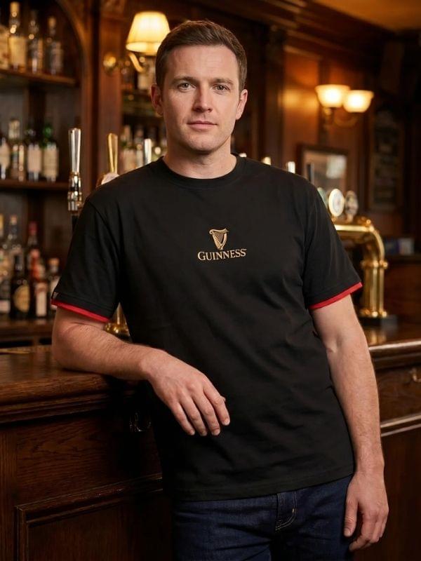  Guinness Gaelic Label Tee Black Best of British NBPT  T-Shirts Guinness.