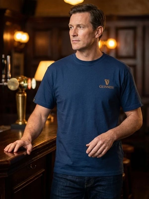  Guinness Seal of Approval Tee Blue Best of British NBPT  T-Shirts Guinness.