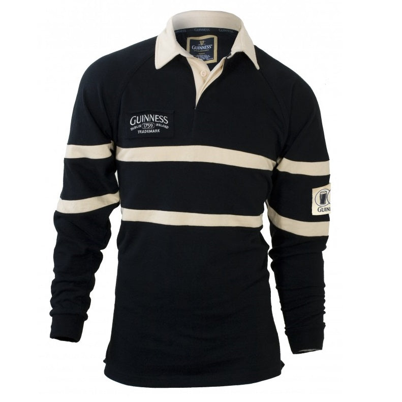 Guinness Black and Cream Traditional Rugby Jersey Size XL product image