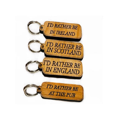 Gone with the Grain I'd Rather be Keychain