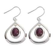Heathergems Tearlach Silver Plated Heathergem Drop Earrings. Earrings product image