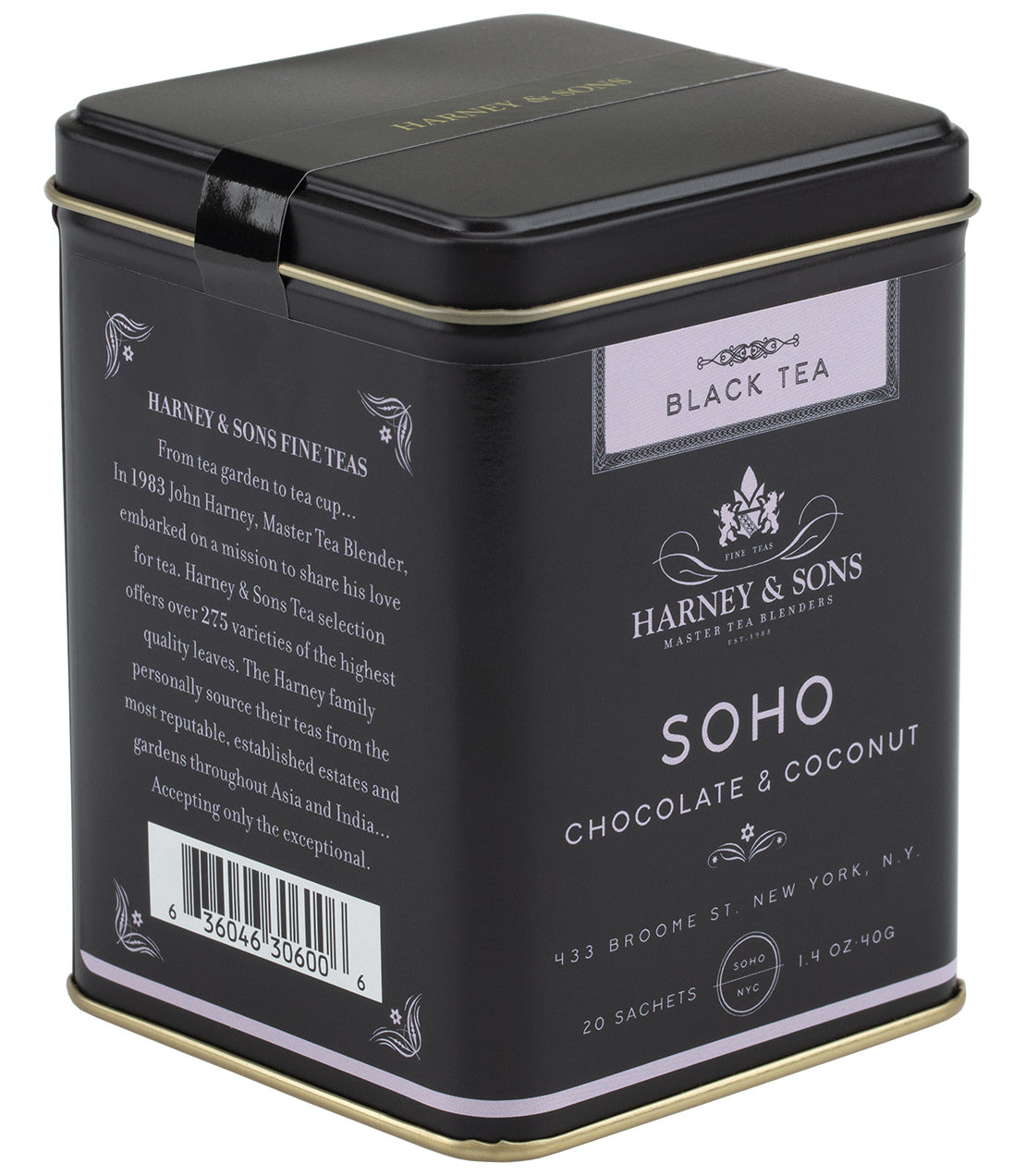 harney & sons soho 20 sachets 40g Tin
