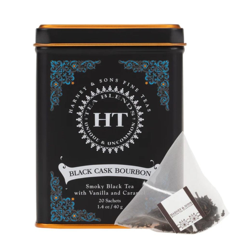 Harney & Sons HT Black Cask Bourbon Tea Tin 20 Sachets