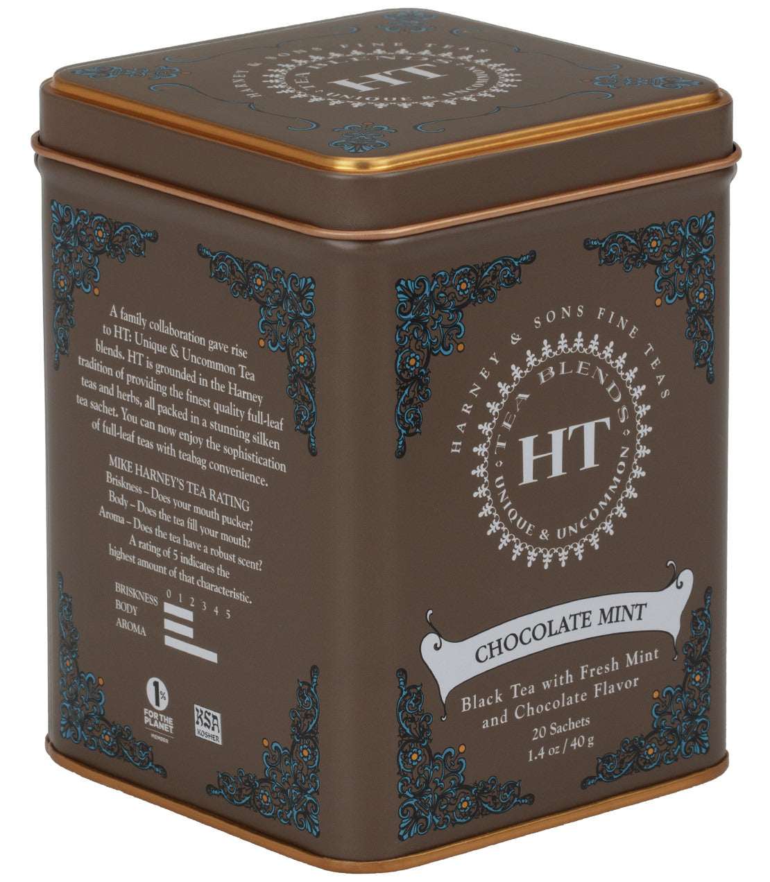 Harney & Sons Chocolate Mint 20 Sachets Tin