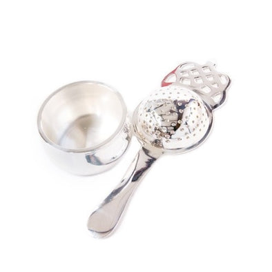 Harney & Sons Silver Plated Tea Strainer, Long Handle with Nest