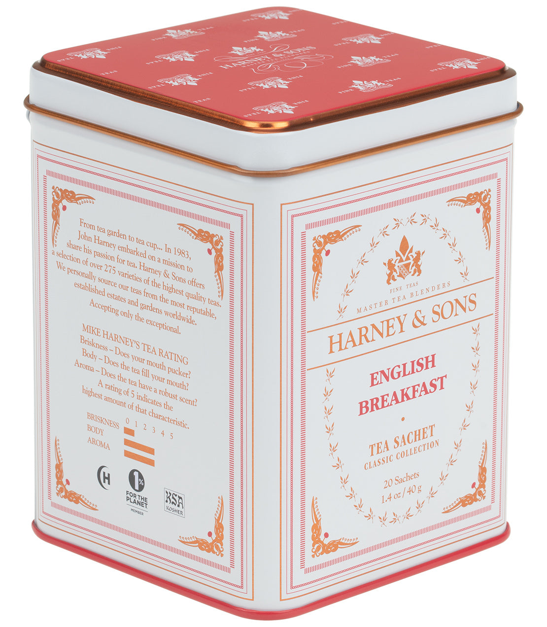 Harney & Sons Black Tea, Classic English Breakfast 20 Sachets Tin