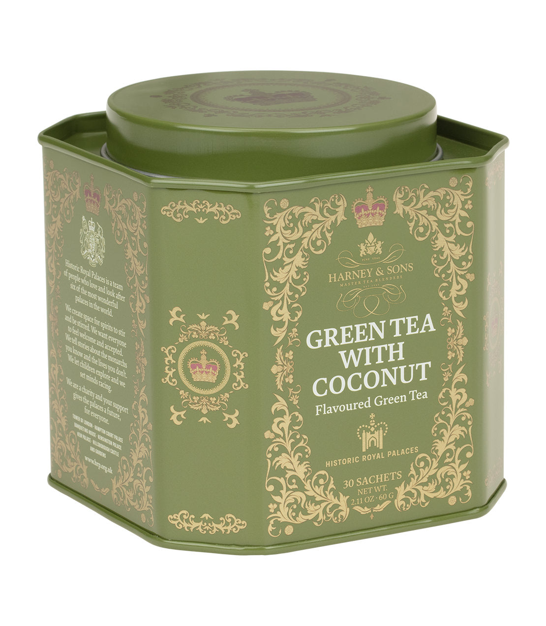 Harney & Sons Tea Green Tea W Coconut, Ginger, And Vanilla - 30ct Tin