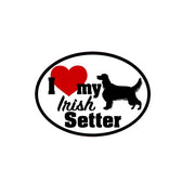 Innovative Ideas Irish Setter Non-Reflective Oval Decals Sticker product image with Irish