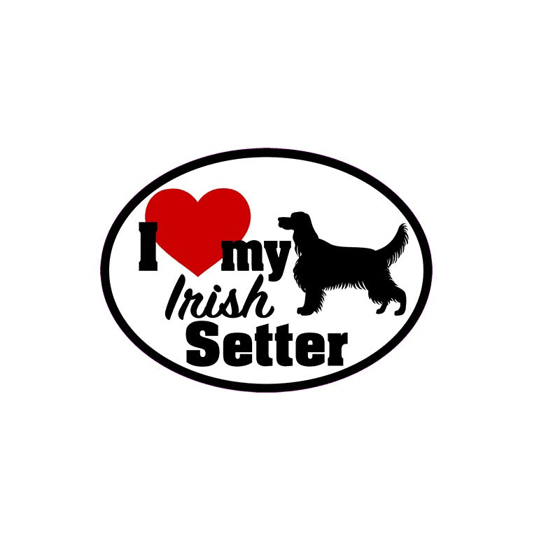 Innovative Ideas Irish Setter Non-Reflective Oval Decals Sticker