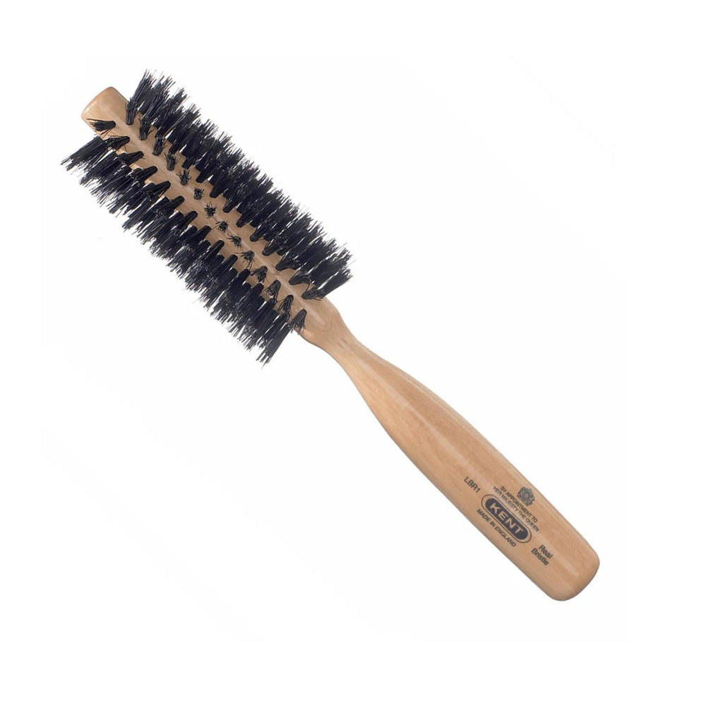 Kent-Ladies Finest Beechwood 36mm Pure Black Bristle Round Brush