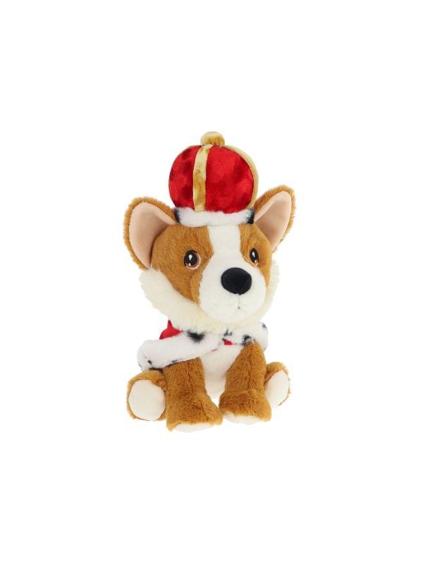  Keel Toys Keeleco Sitting Corgi with Cape and Crown Brown 15CM Best of British NBPT  Decorative Accessories Keel Toys.