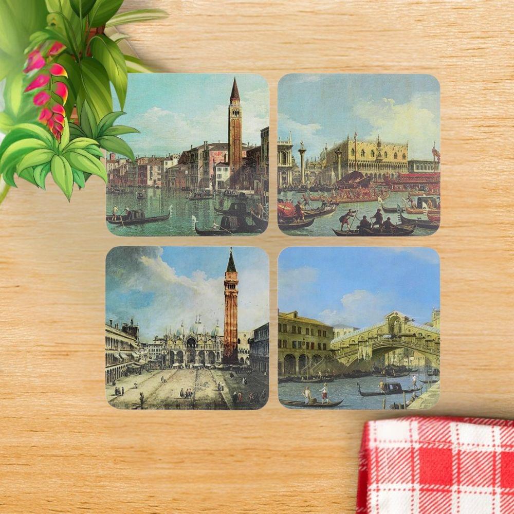 Lesser & Pavey Canaletto Coasters 4 Asst