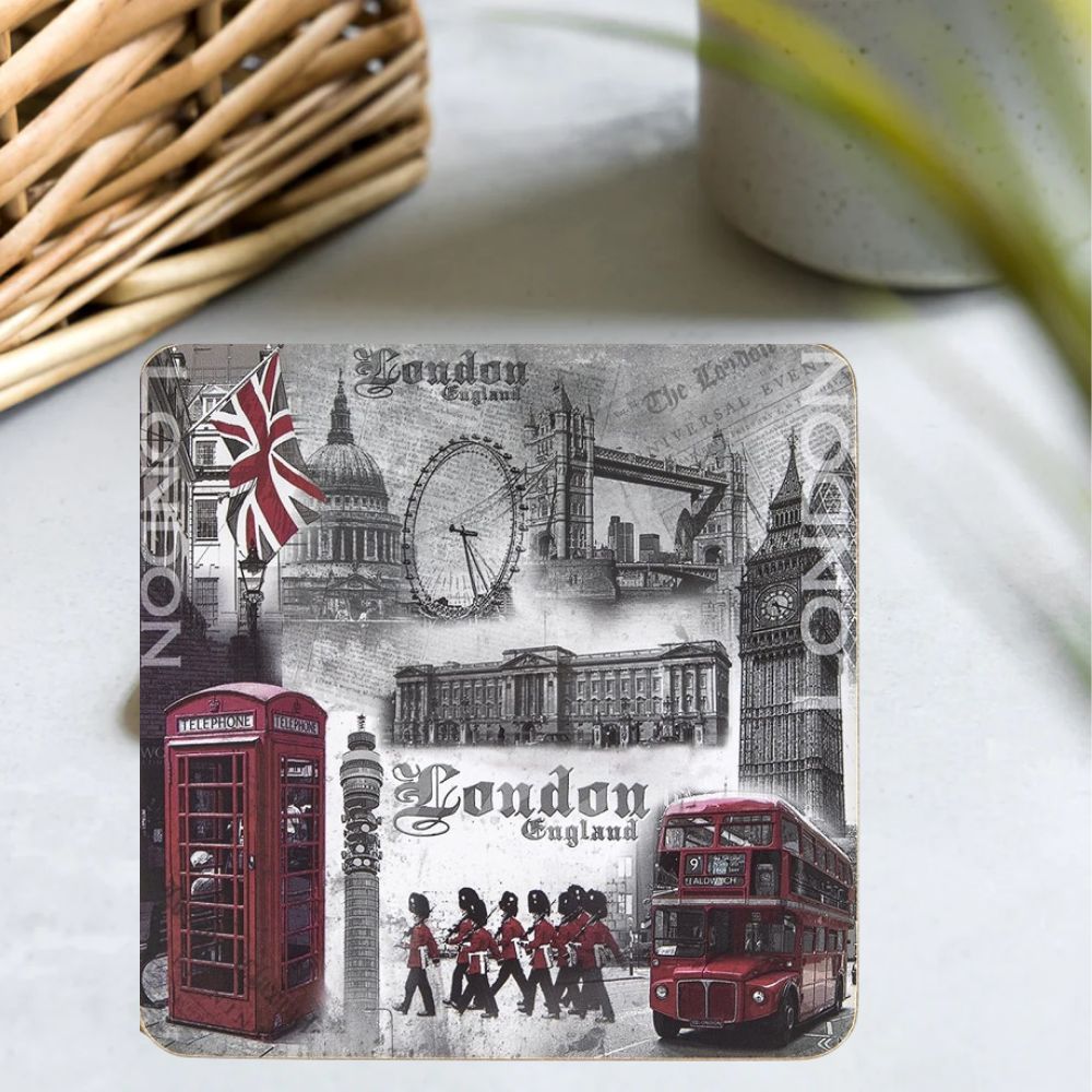 Lesser & Pavey The Leonardo Collection London England Coaster Set of 4 White